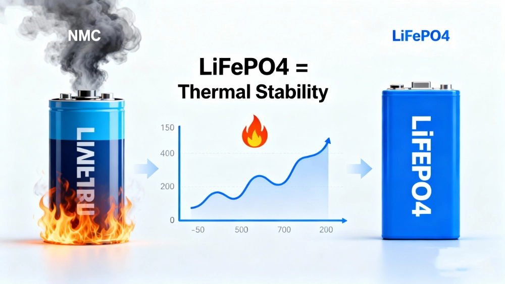 LiFePO4 vs NMC Battery Safety Comparison 2025 - Thermal Stability Test